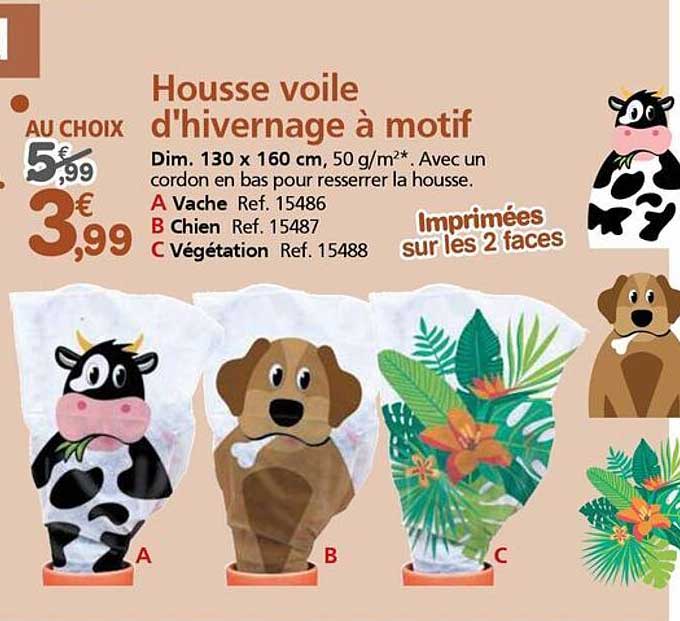 Housse voile d'hivernage à motif