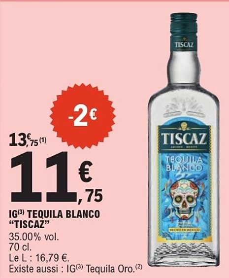 IG(3) TEQUILA BLANCO “TISCAZ”