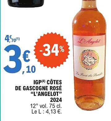 IGP CÔTES DE GASCOGNE ROSÉ “LANGELOT” 2024