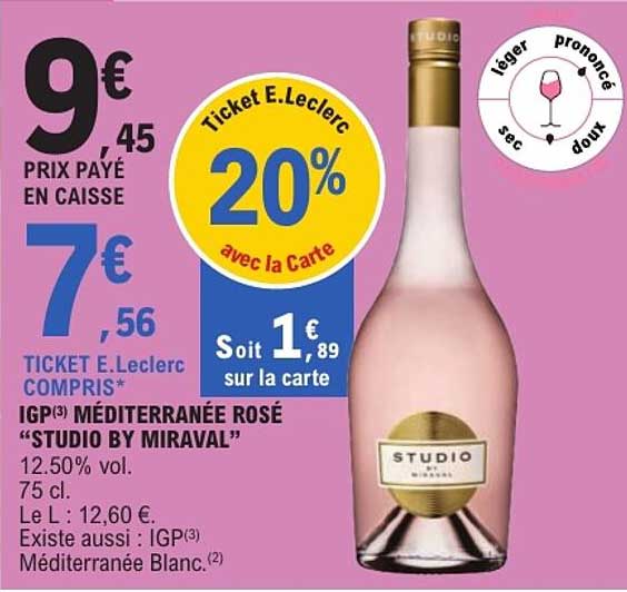 IGP MEDITERRANÉE ROSÉ “STUDIO BY MIRAVAL”