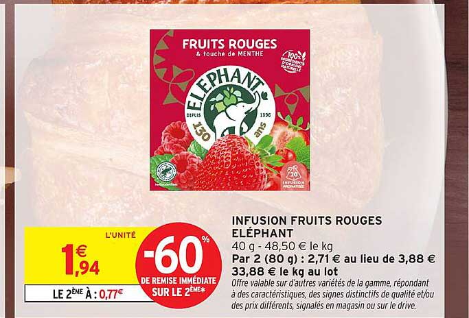 INFUSION FRUITS ROUGES ÉLÉPHANT