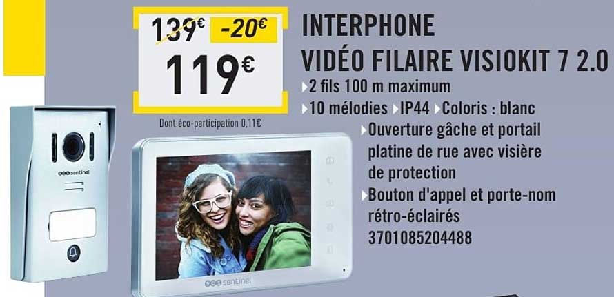 INTERPHONE VIDÉO FILAIRE VISIOKIT 7 2.0