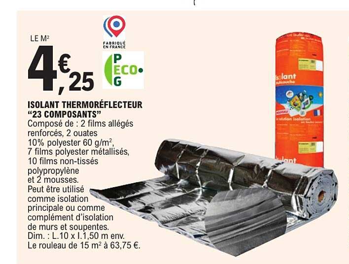 ISOLANT THERMORÉFLECTEUR “23 COMPOSANTS”
