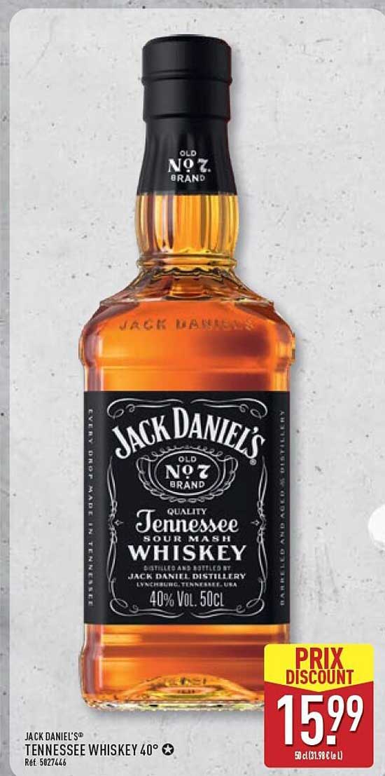 JACK DANIEL'S® TENNESSEE WHISKEY 40°