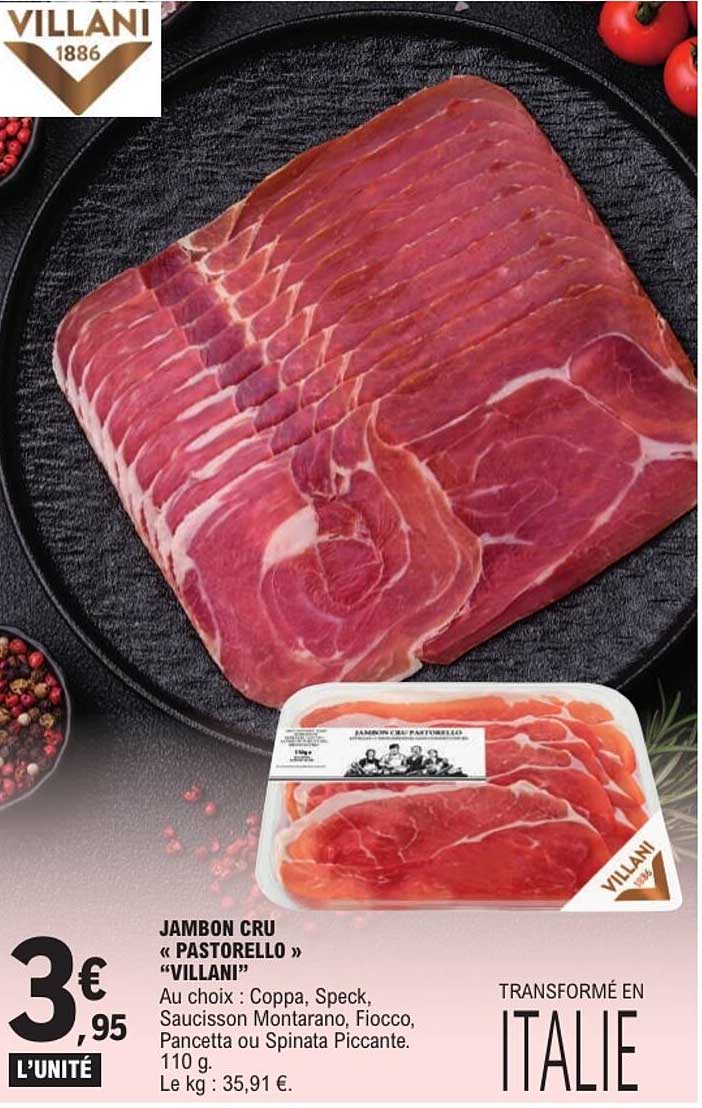 JAMBON CRU « PASTORELLO » “VILLANI”
