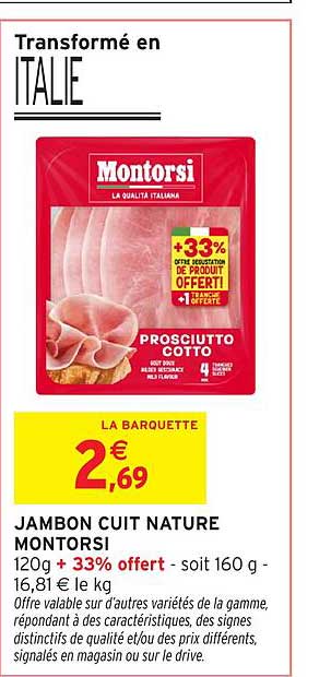 JAMBON CUIT NATURE MONTORSI