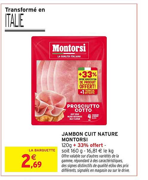 JAMBON CUIT NATURE MONTORSI