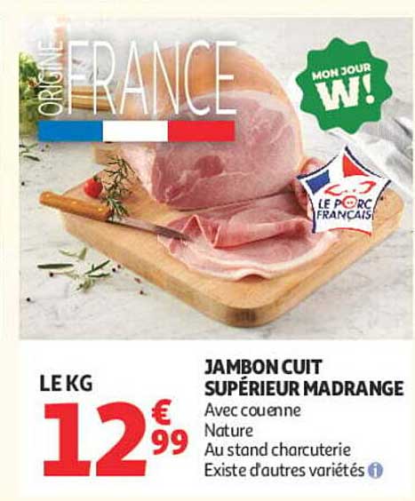 JAMBON CUIT SUPÉRIEUR MADRANGE