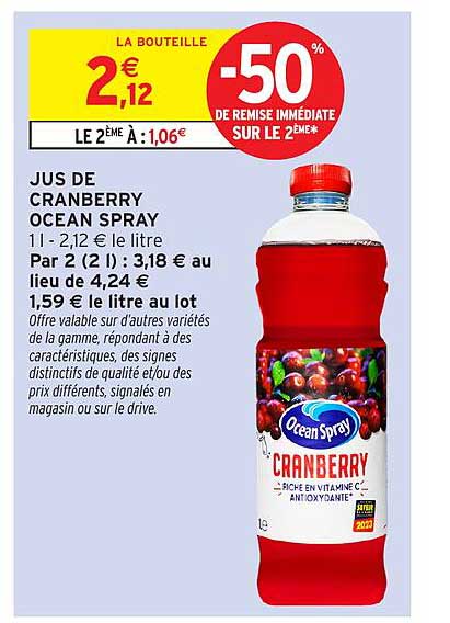 JUS DE CRANBERRY OCEAN SPRAY