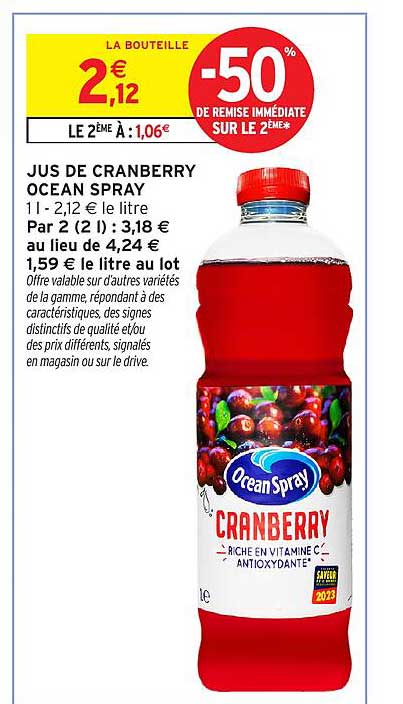 JUS DE CRANBERRY OCEAN SPRAY