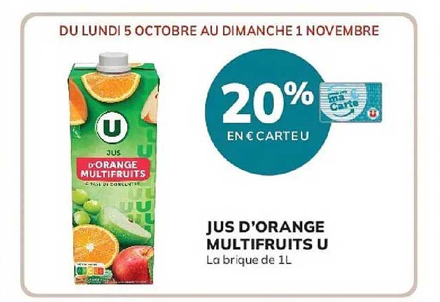JUS D'ORANGE MULTIFRUITS U