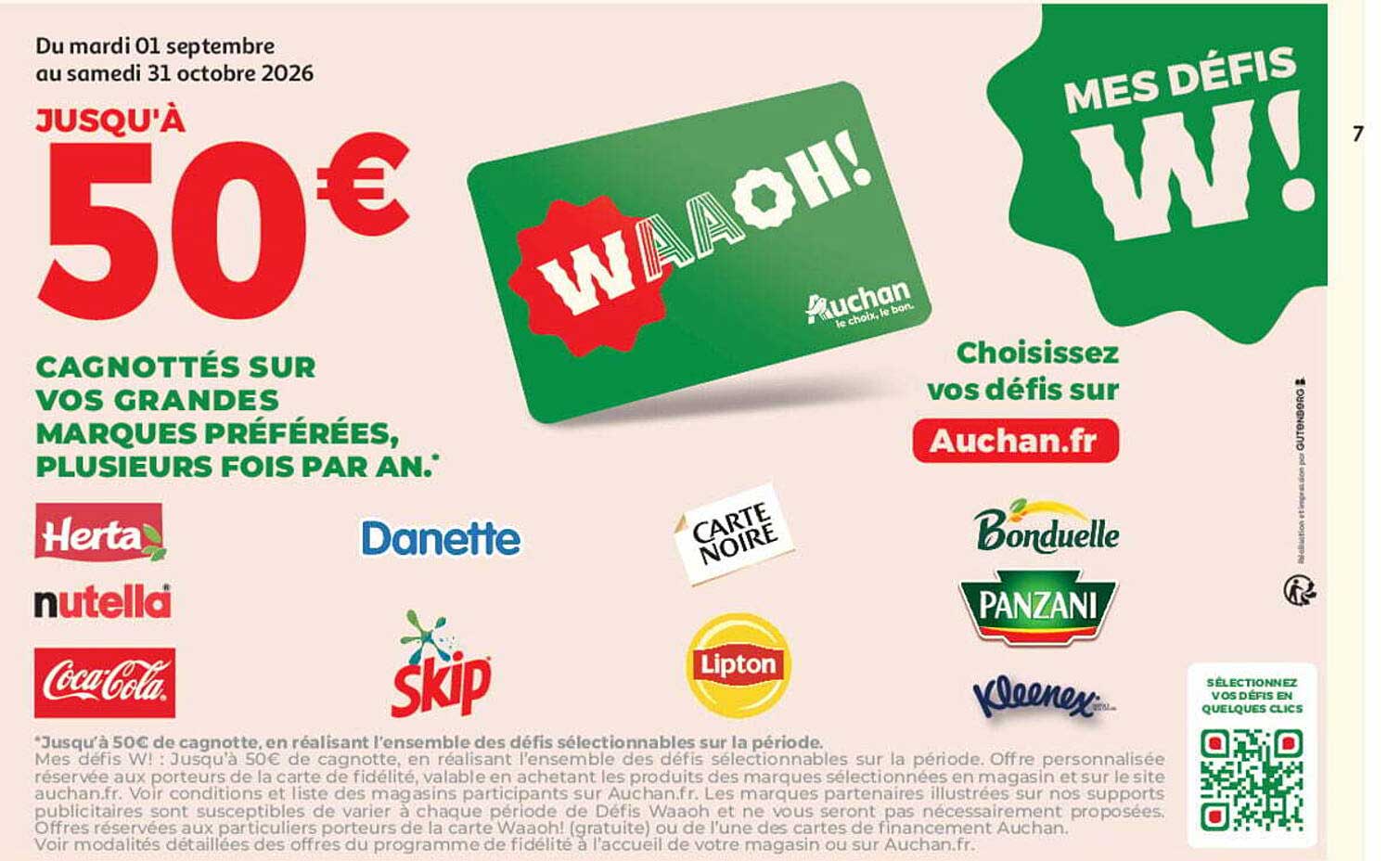 JUSQU’À 50€ CAGNOTTÉS SUR VOS GRANDES MARQUES PRÉFÉRÉES, PLUSIEURS FOIS PAR AN.