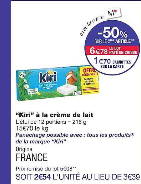 "Kiri" à la crème de lait