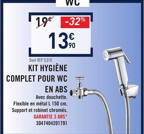 KIT HYGIÈNE COMPLET POUR WC EN ABS