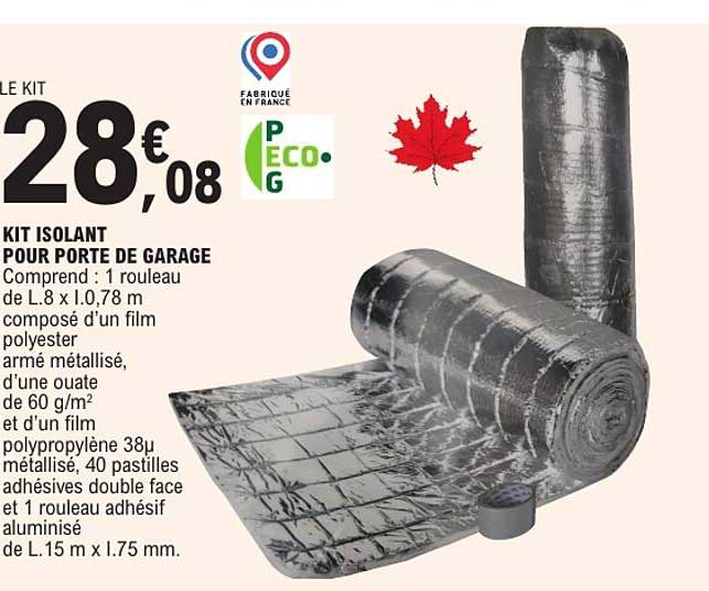 KIT ISOLANT POUR PORTE DE GARAGE