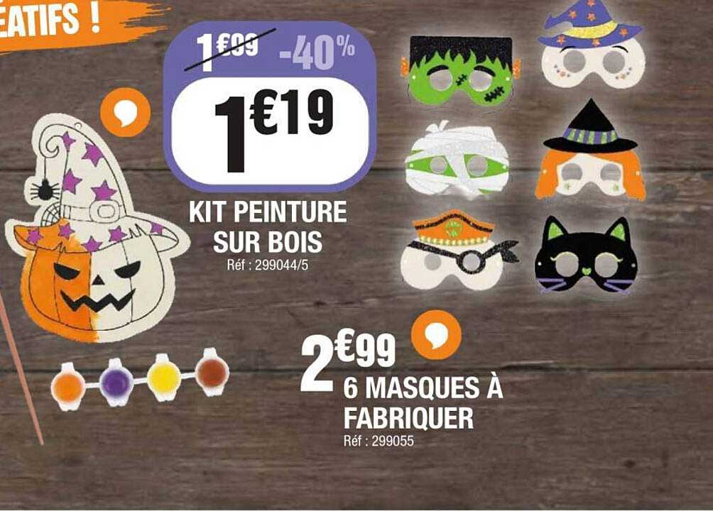 KIT PEINTURE SUR BOIS