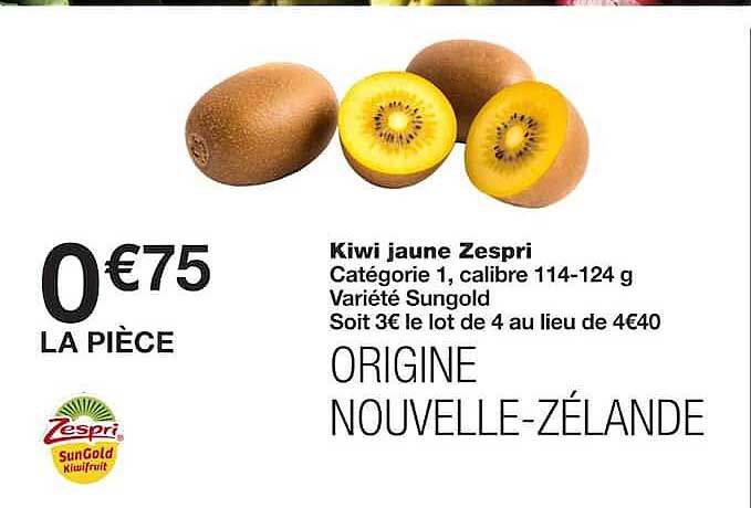Kiwi jaune Zespri