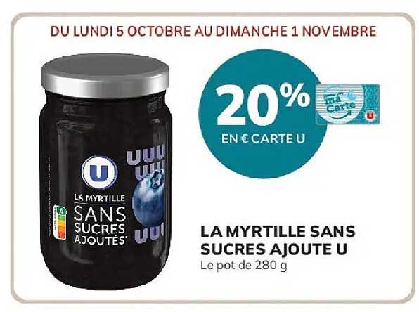 LA MYRTILLE SANS SUCRES AJOUTE U