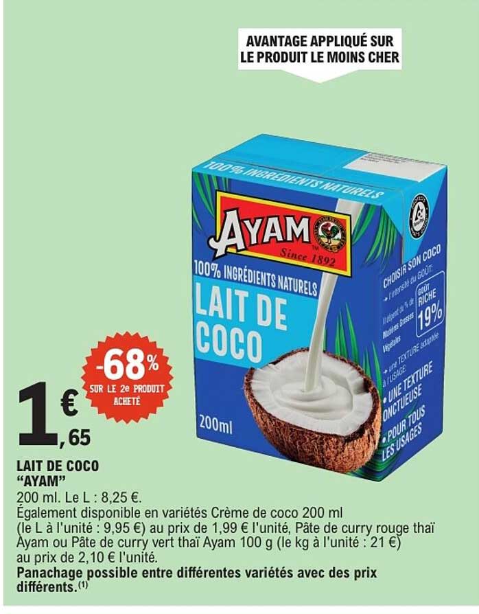 LAIT DE COCO “AYAM”