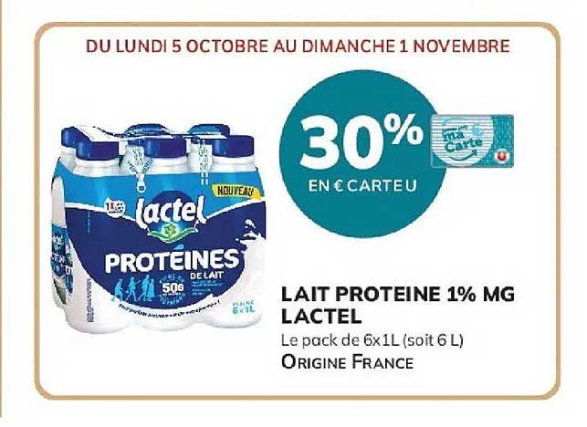 Lait protéine 1% MG Lactel