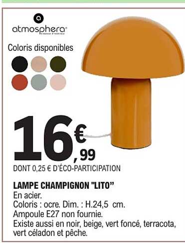 LAMPE CHAMPIGNON “LITO”