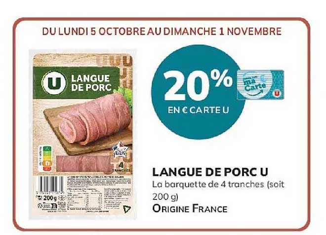 LANGUE DE PORC U