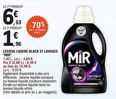 LE 1ER PRODUIT 6€53 LE 2E PRODUIT 1€96 -70% SUR LE 2E PRODUIT ACHETÉ