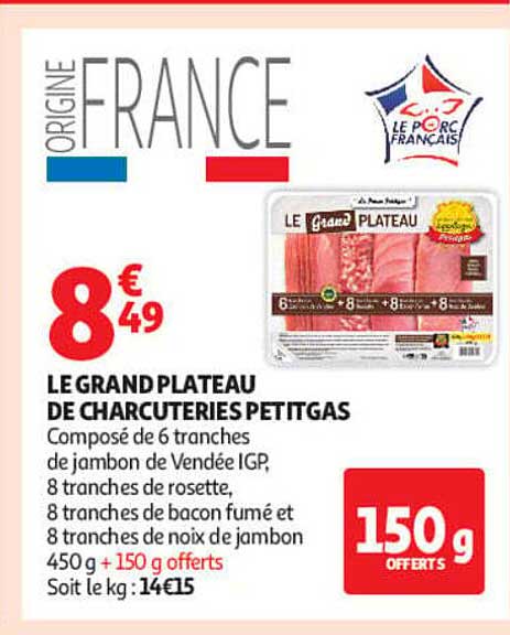 LE GRAND PLATEAU DE CHARCUTERIES PETITGAS