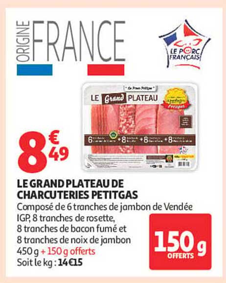 LE GRAND PLATEAU DE CHARCUTERIES PETITGAS