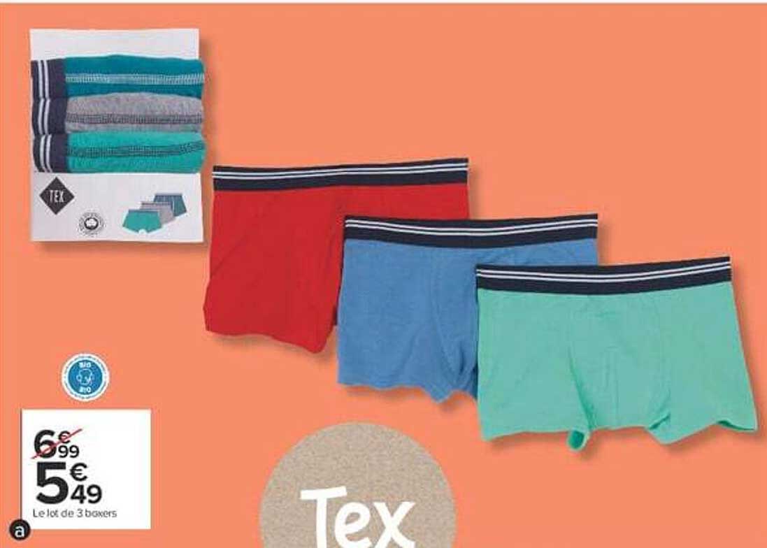Le lot de 3 boxers