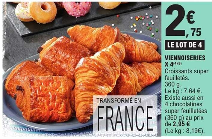 LE LOT DE 4 VIENNOISERIES X 4 (4x8)