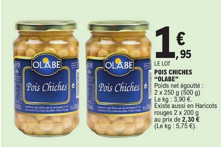 LE LOT POIS CHICHES "OLABE"