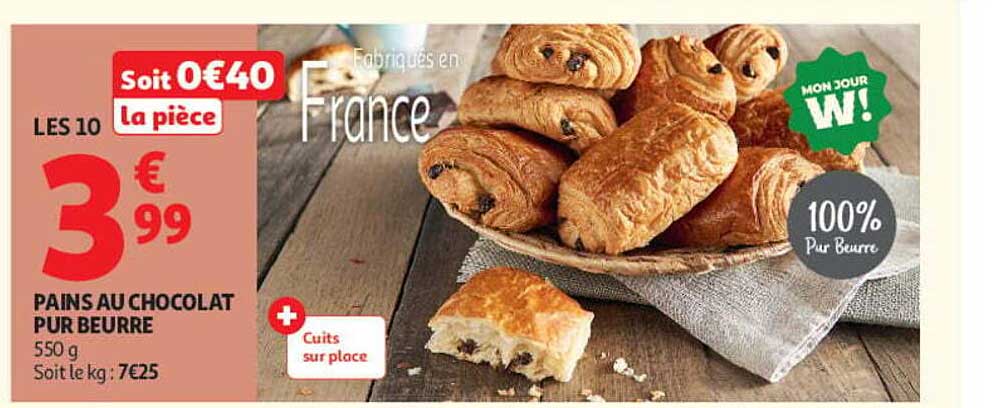LES 10 PAINS AU CHOCOLAT PUR BEURRE