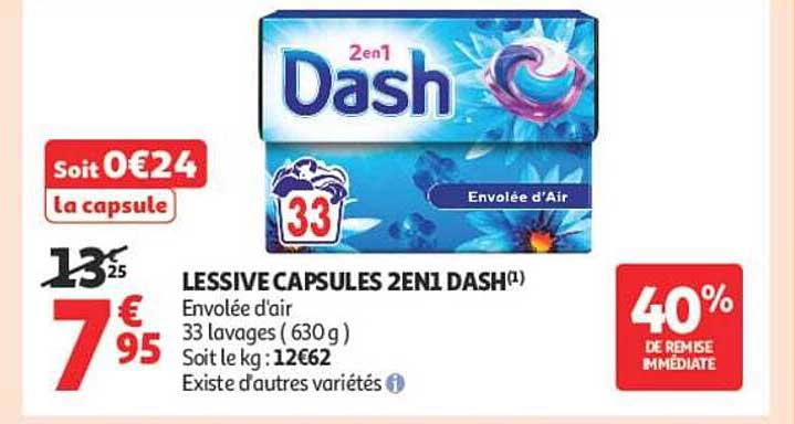 LESSIVE CAPSULES 2EN1 DASH