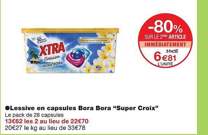 Lessive en capsules Bora Bora “Super Croix”