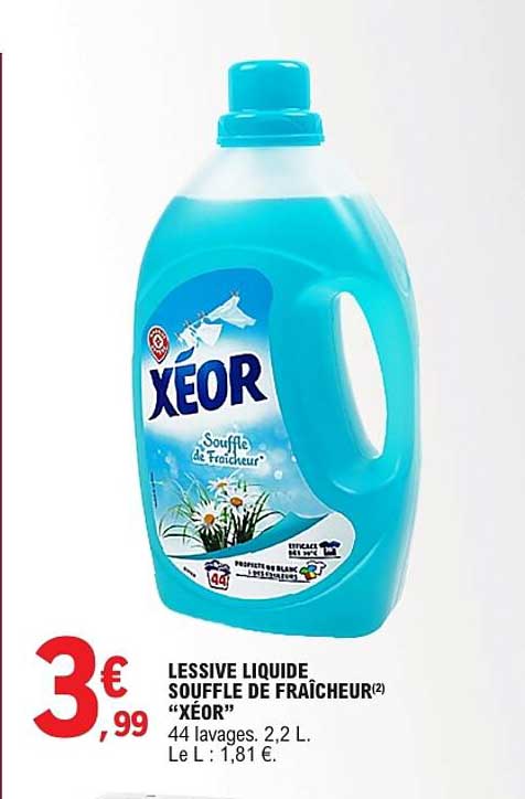 LESSIVE LIQUIDE SOUFFLE DE FRAÎCHEUR “XEOR”