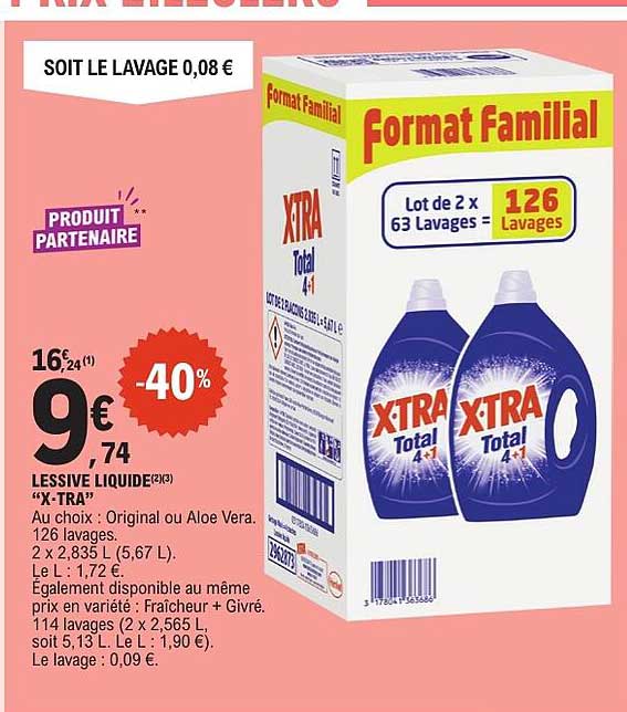 LESSIVE LIQUIDE “X·TRA”