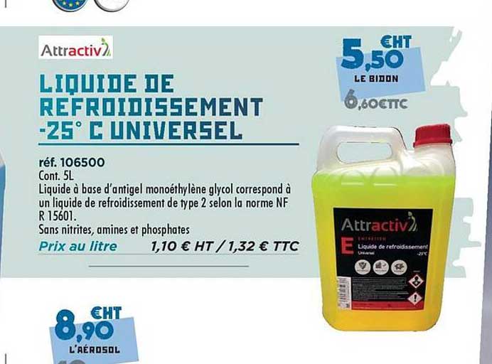 LIQUIDE DE REFROIDISSEMENT -25° C UNIVERSEL