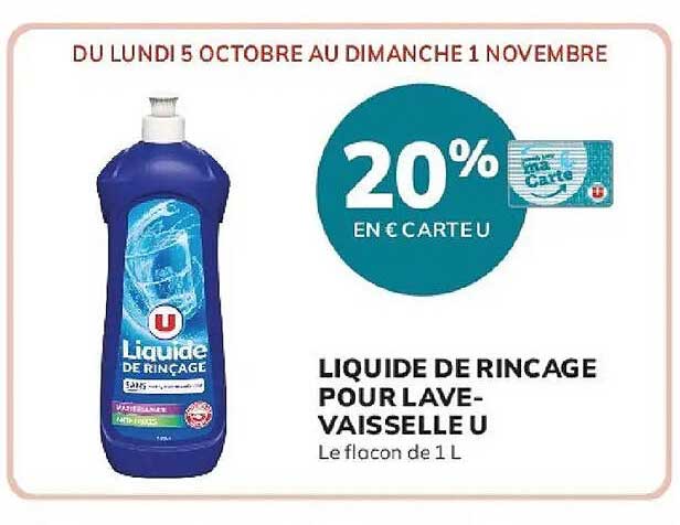 LIQUIDE DE RINÇAGE POUR LAVE-VAISSELLE U