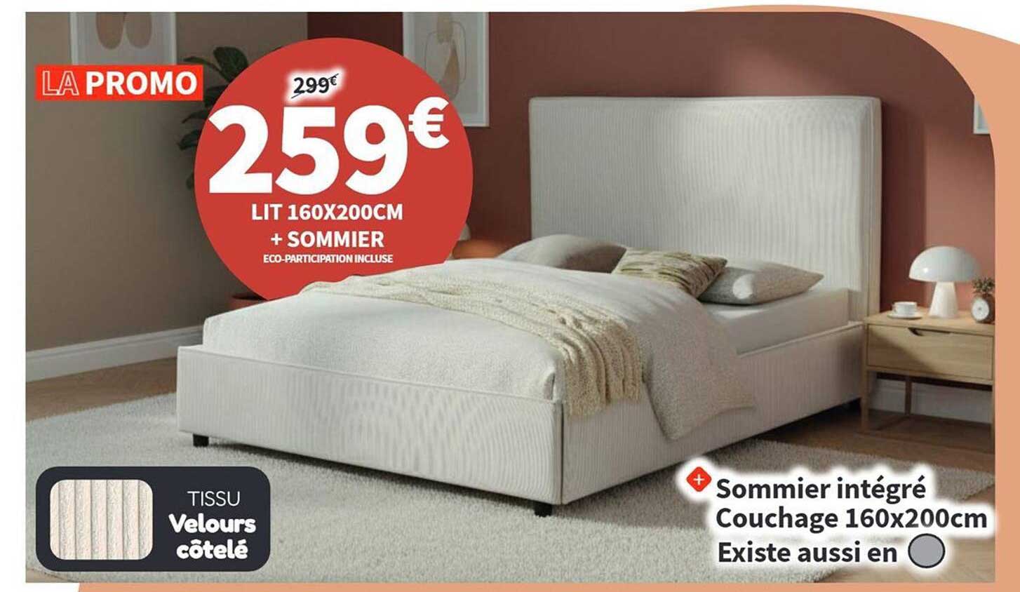 LIT 160X200CM + SOMMIER