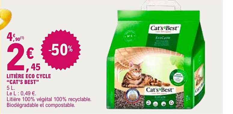 LITIÈRE ECO CYCLE “CAT’S BEST”