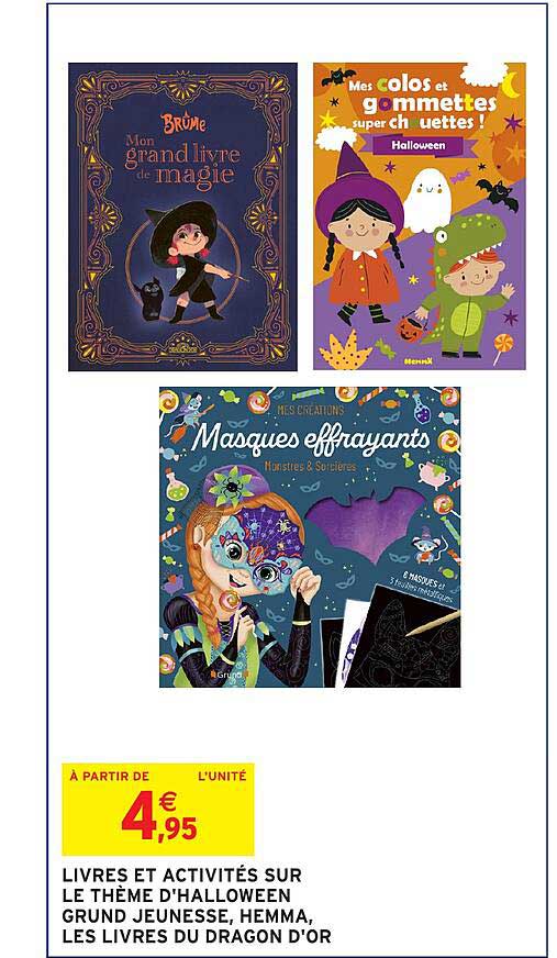 LIVRES ET ACTIVITÉS SUR LE THÈME D'HALLOWEEN GRUND JEUNESSE, HEMMA, LES LIVRES DU DRAGON D'OR
