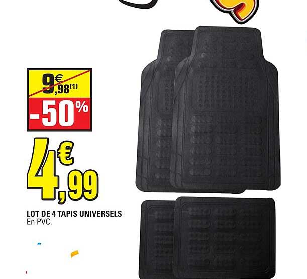 LOT DE 4 TAPIS UNIVERSELS