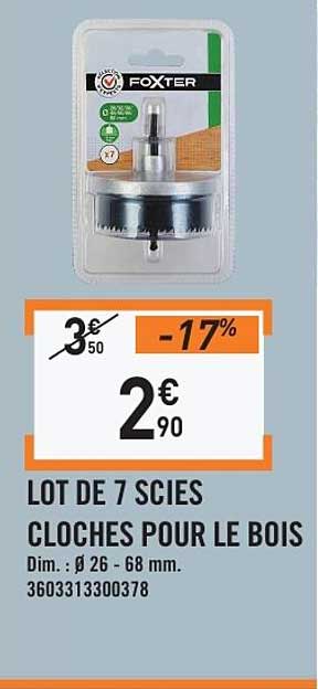 LOT DE 7 SCIES CLOCHES POUR LE BOIS