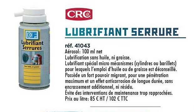 LUBRIFIANT SERRURE