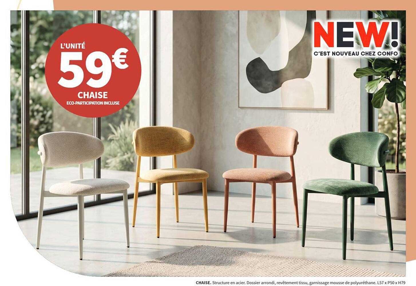 L'UNITÉ 59€ CHAISE