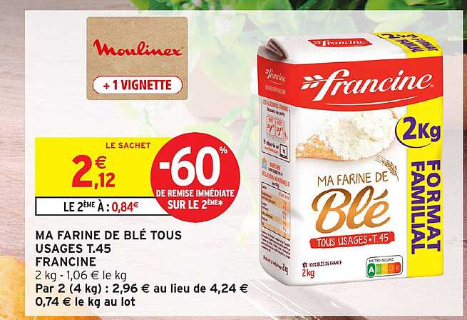 MA FARINE DE BLÉ TOUS USAGES T.45 FRANCINE