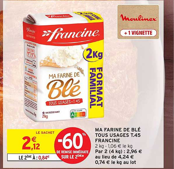 MA FARINE DE BLÉ TOUS USAGES T.45 FRANCINE