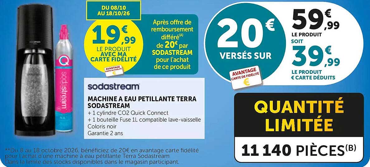 MACHINE A EAU PETILLANTE TERRA SODASTREAM