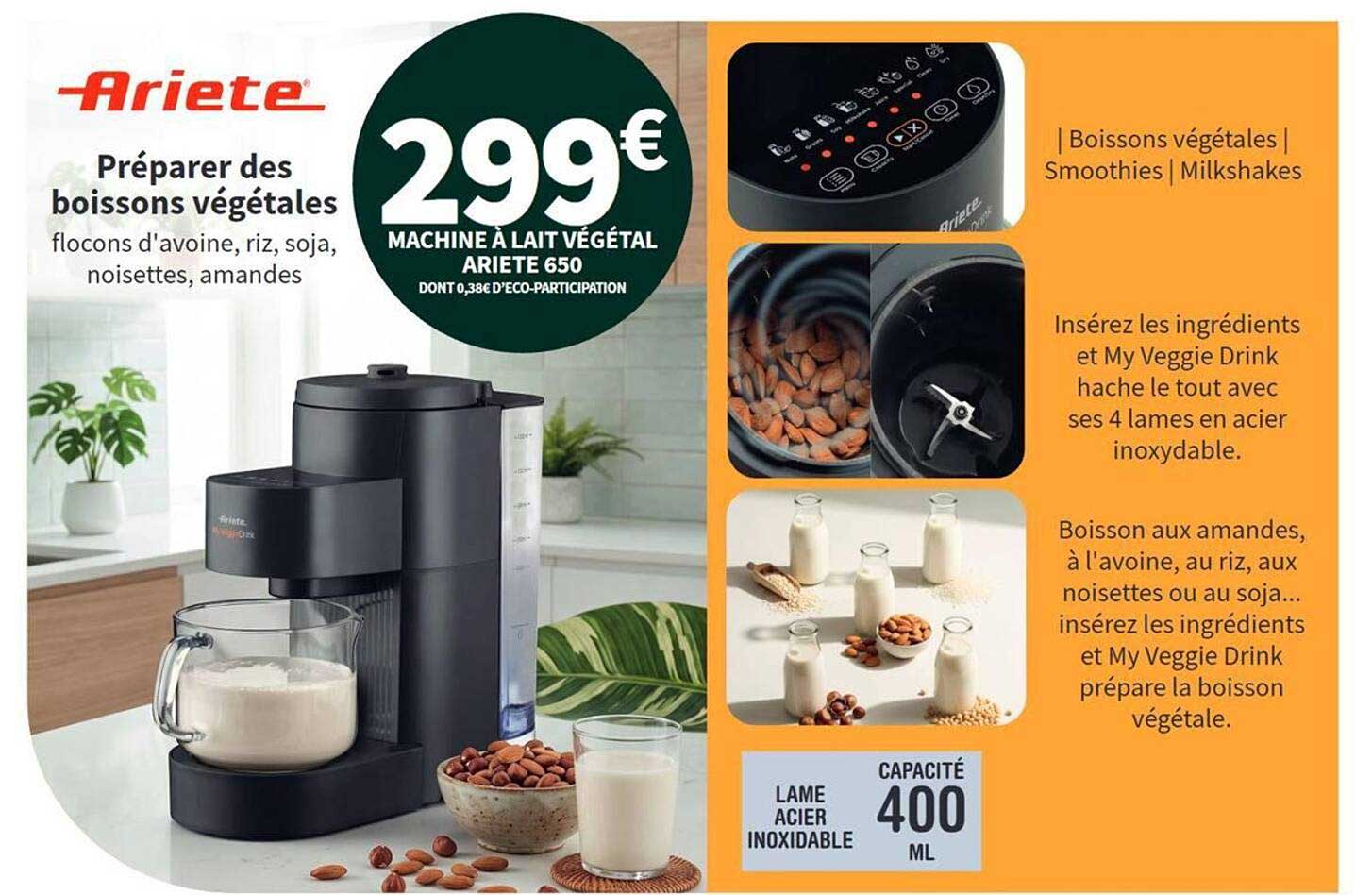 Machine à lait végétal Ariete 650